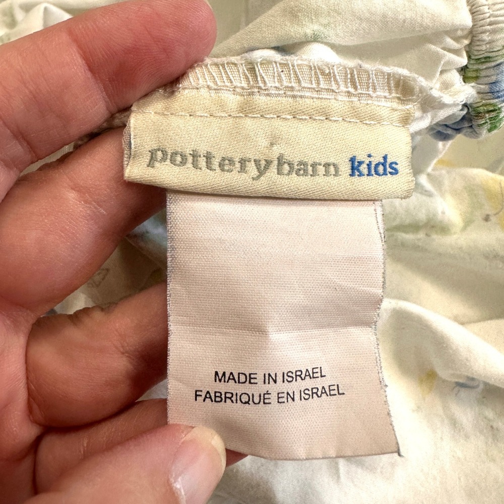 Pottery Barn Safari Animal Fitted Crib Sheet Jungle Friends Organic Cotton 2013 - Picture 5 of 7